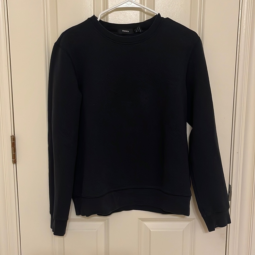 Theory navy textured sweater